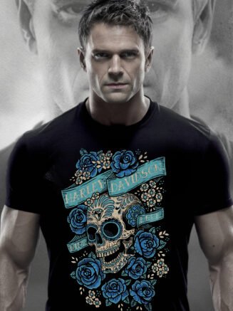 Harley Davidson Skull and Roses