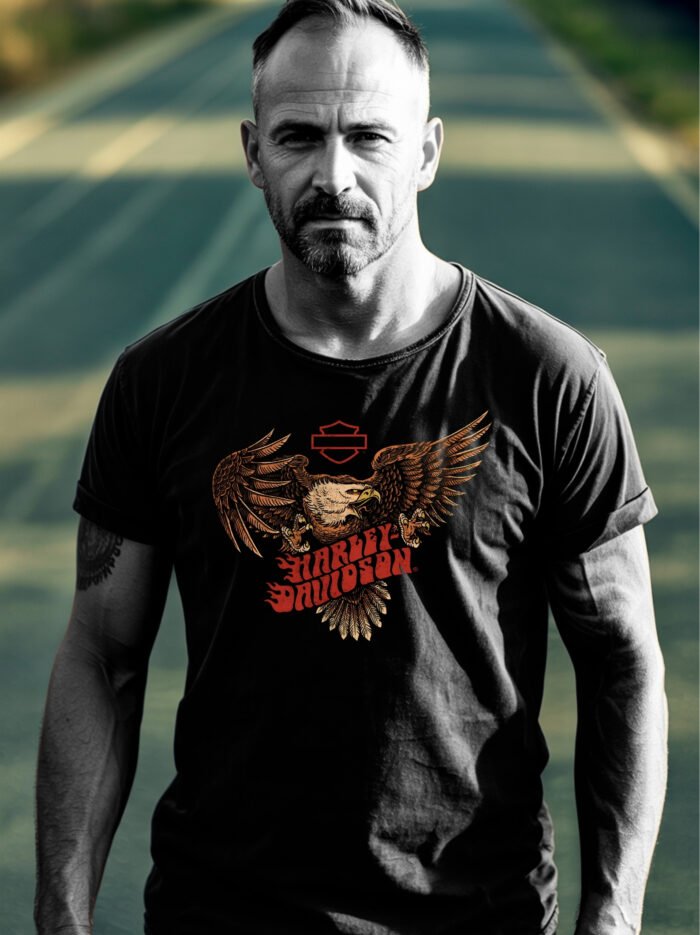 Harley Eagle with Bar n Shield